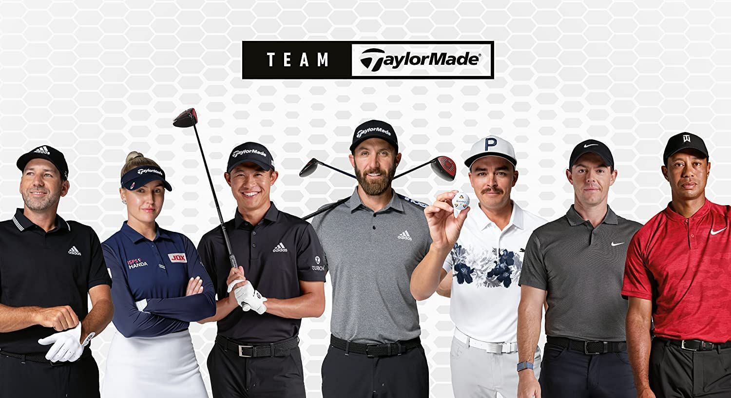 Old TaylorMade ad featuring Dustin Johnson, Tiger Woods, Rory McIlroy