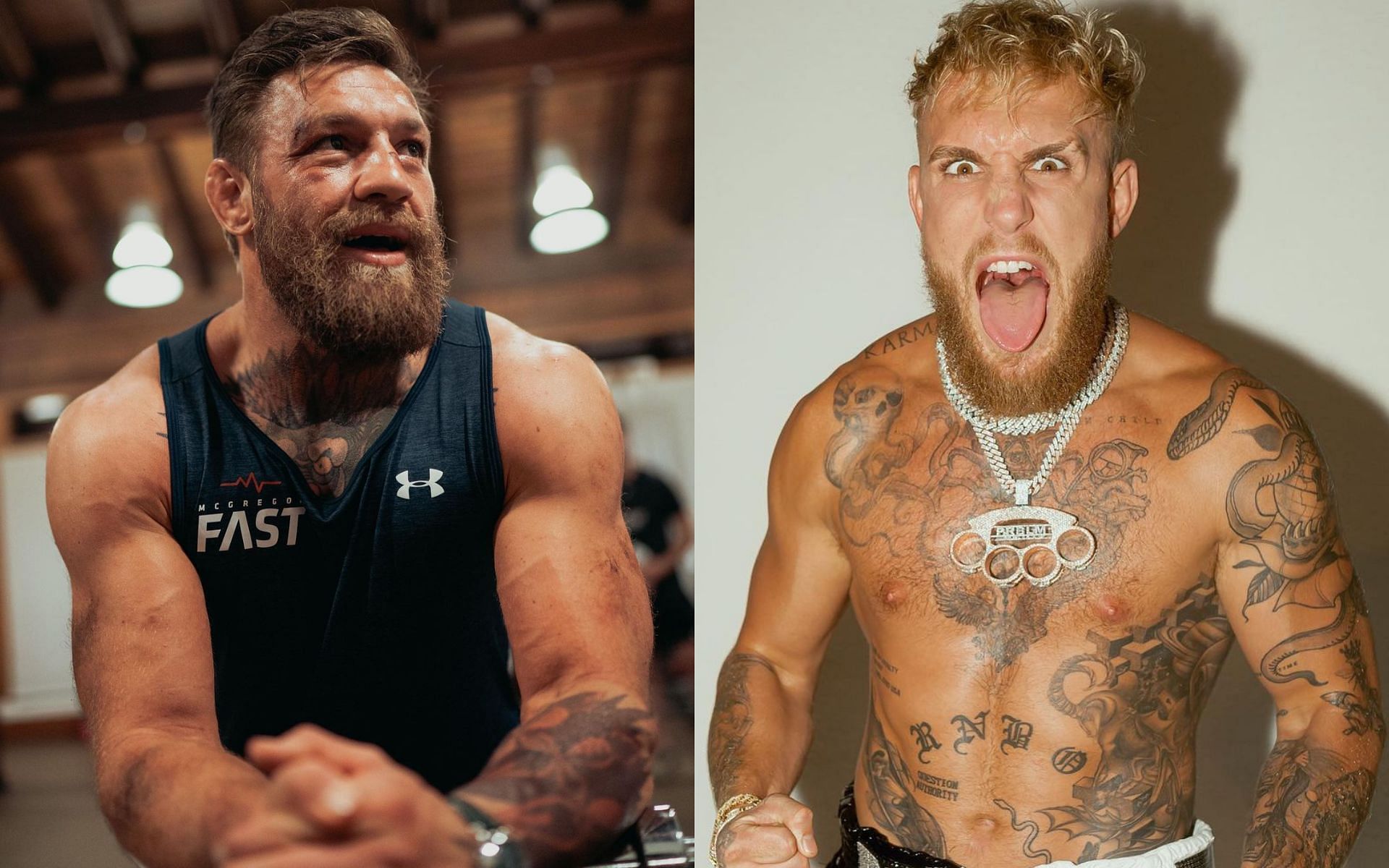 Conor McGregor (Left), Jake Paul (Right) [Image courtesy: @thenotoriousmma and @jakepaul on Instagram]