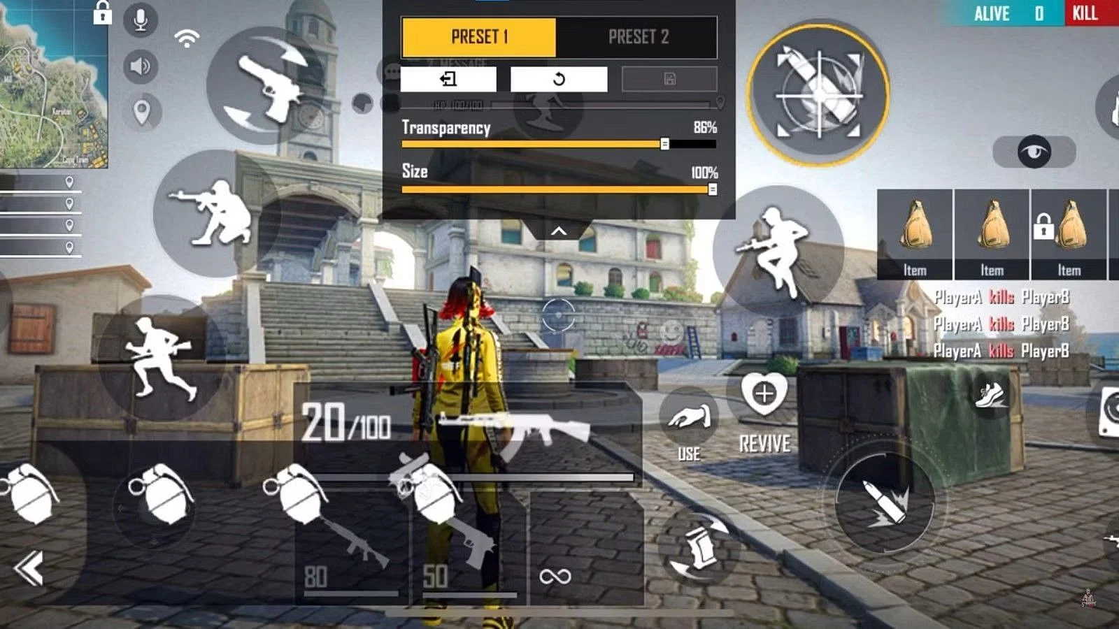 free fire best 4 finger hud