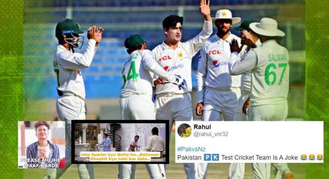 “Please mujhe maaf kardo” - Fans react as New Zealand’s Ajaz Patel and Matt Henry share century partnership for 10th wicket against Pakistan