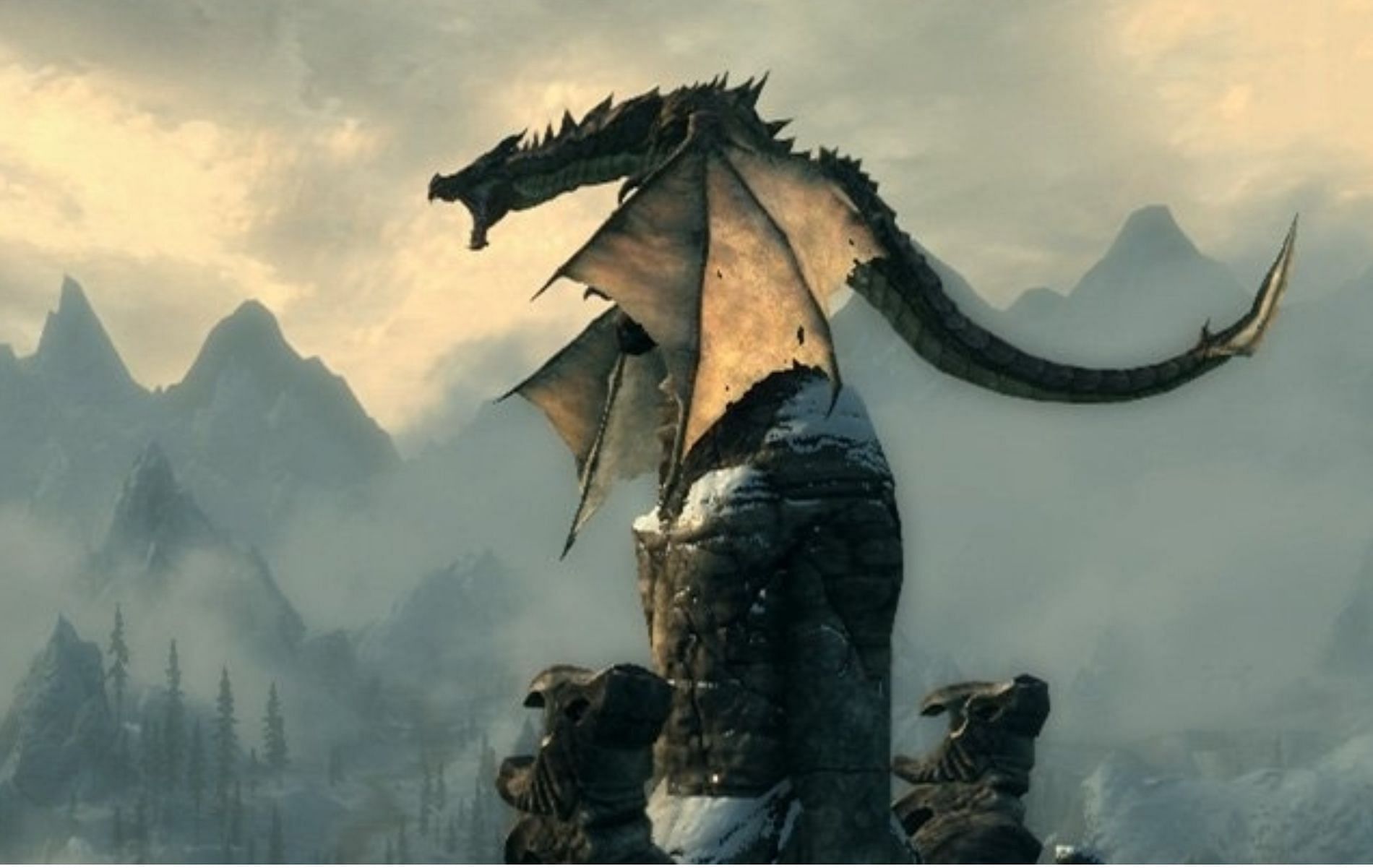 Want bigger and more ferocious dragons in Skyrim? Check out the list of dragon mods below (Image via Bethesda Game Studios)