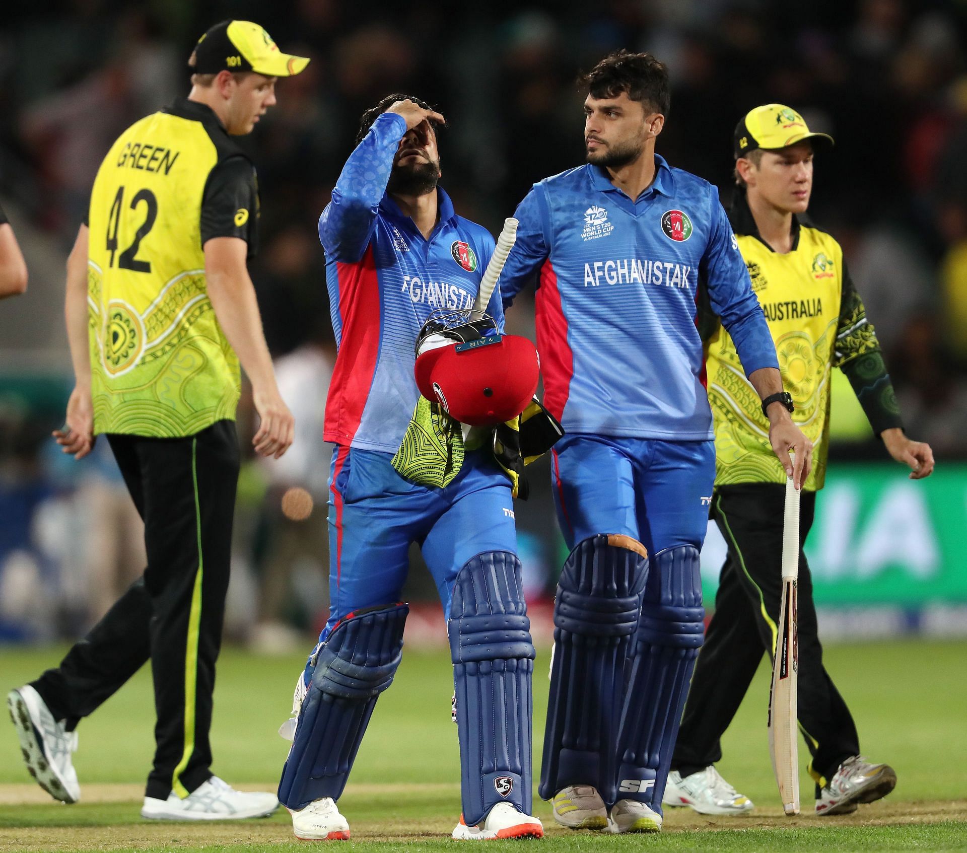 Afghanistan came ominously came close to upstaging the hosts in the T20 World Cup. (Credits: Getty)