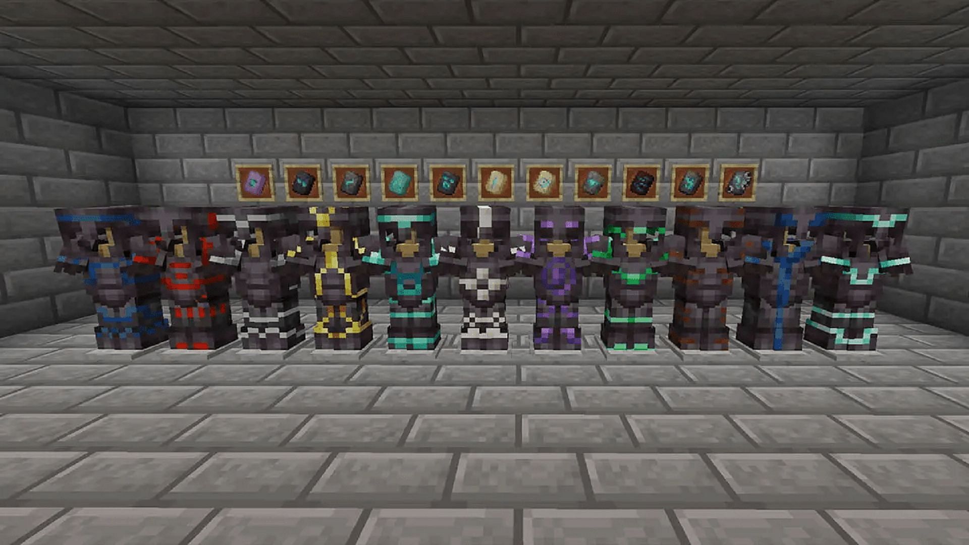 Armor trimming adds a huge amount of customization to Minecraft 1.20 (Image via Mojang)