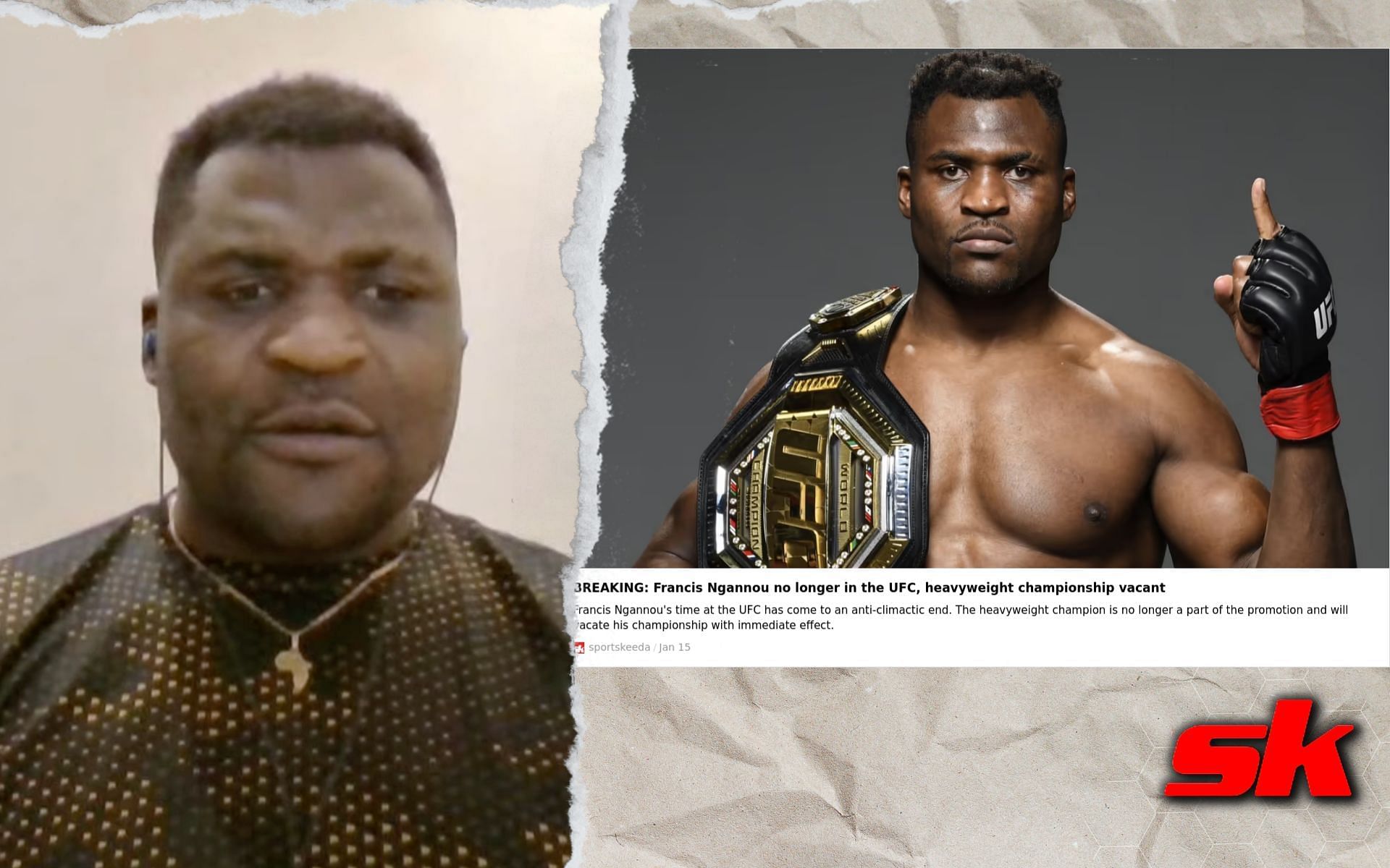 Francis Ngannou details the real deal-breakers in negotiations with the UFC. [Image credits; @MMAFightingonSBN on YouTube]