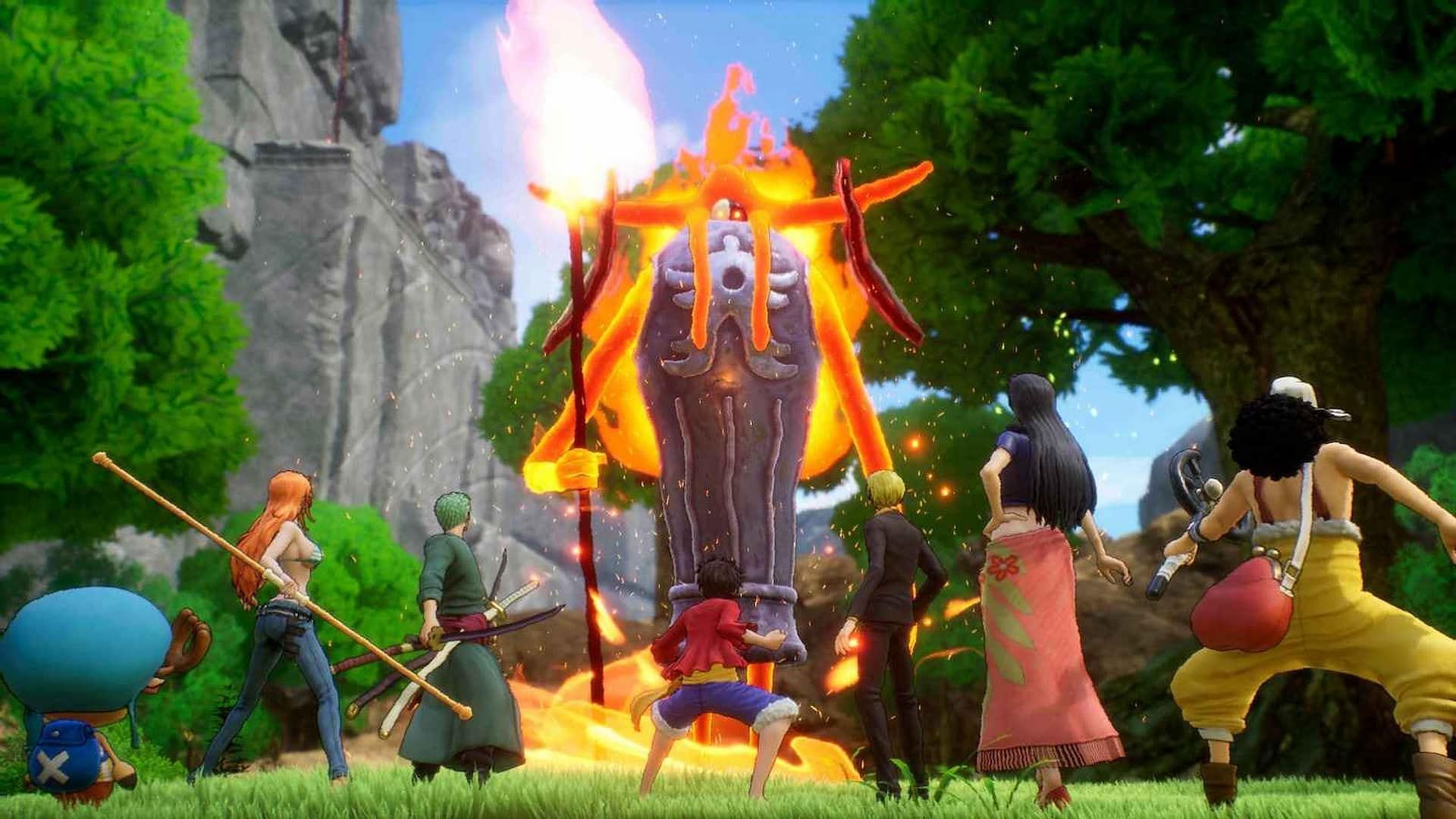 Fire Colossus can be found in South Forest region. (Image via Bandai Namco)