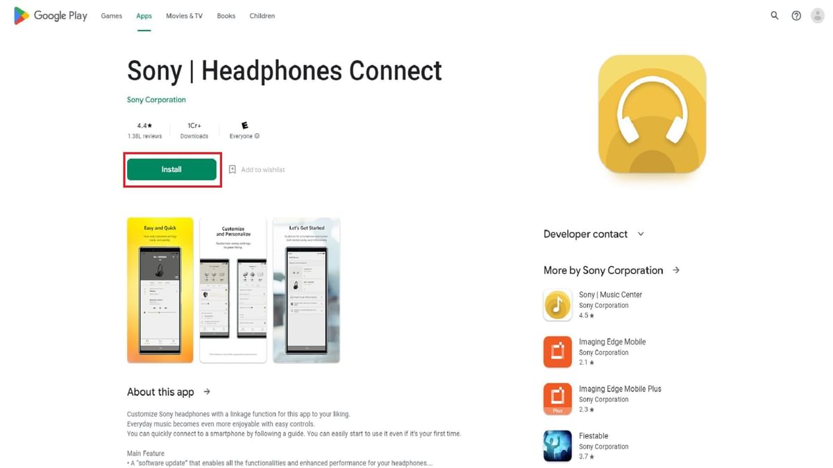 How to download and use the Sony headphones app