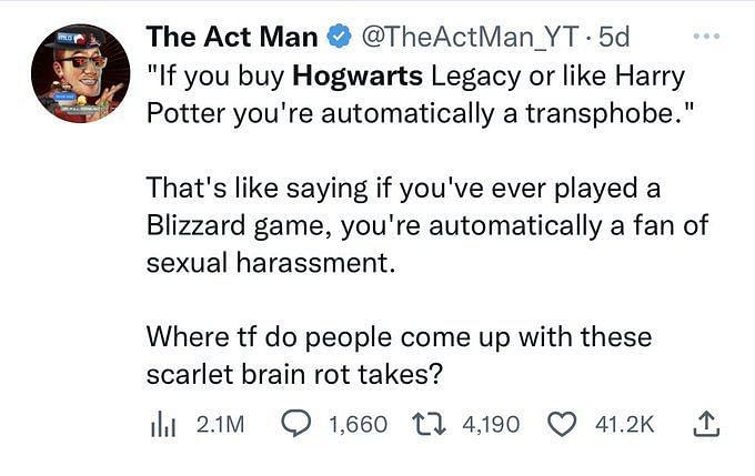 hogwarts legacy boycott twitter