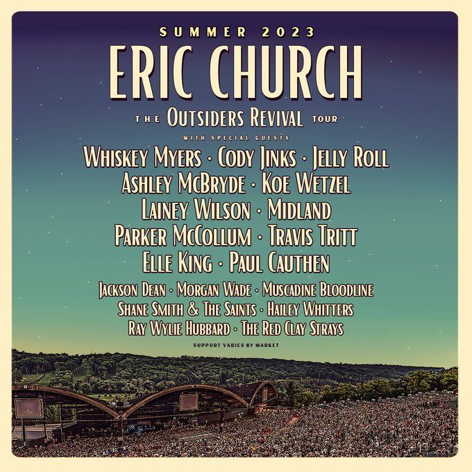 Eric Church Outsiders Revival Tour 2023 Tickets, presale, where to buy