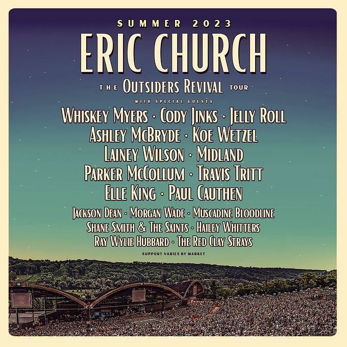 eric church tour 2023 presale code