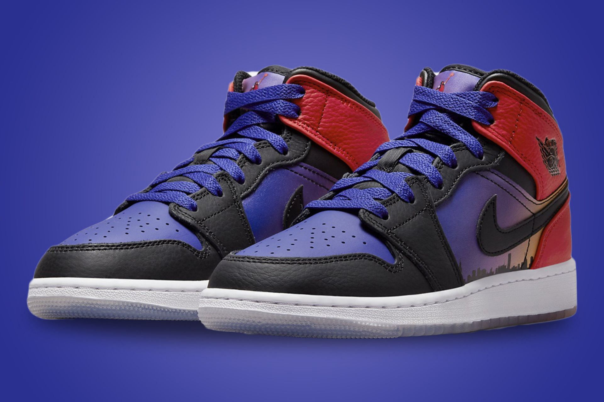 Air Jordan 1 Mid Skyline sneakers (Image via Nike)