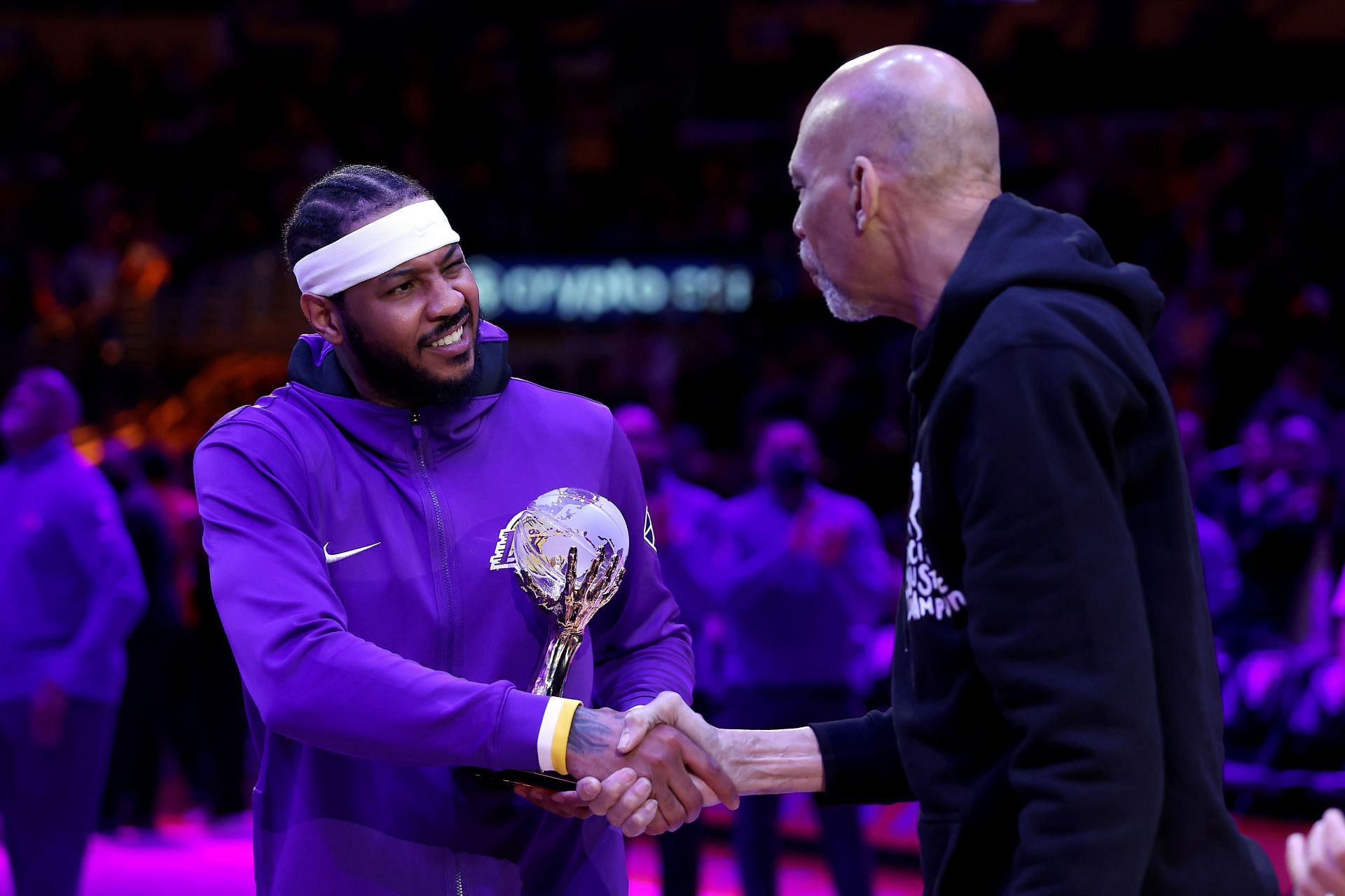 Carmelo Anthony was the first recipient of the Kareem Abdul-Jabbar Social Justice award.