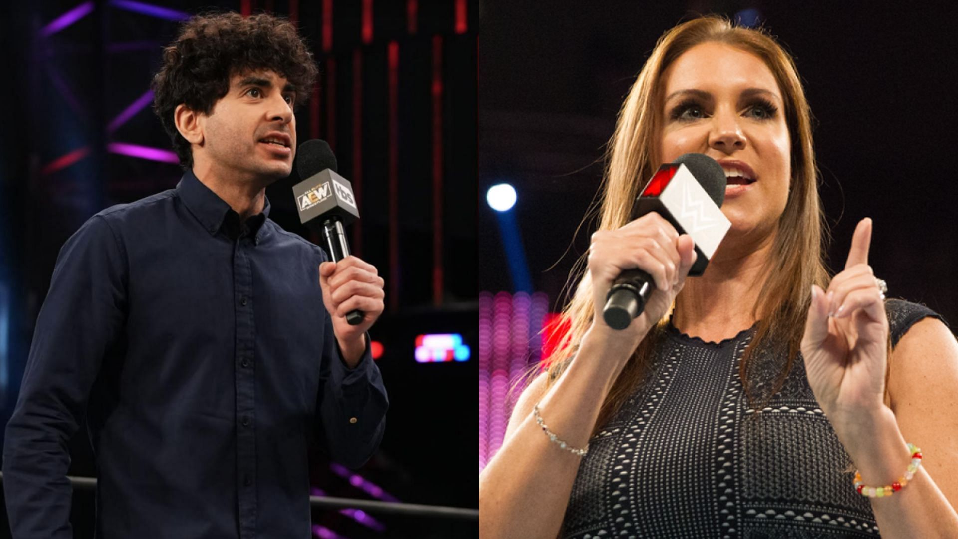 AEW President Tony Khan &amp; Stephanie McMahon