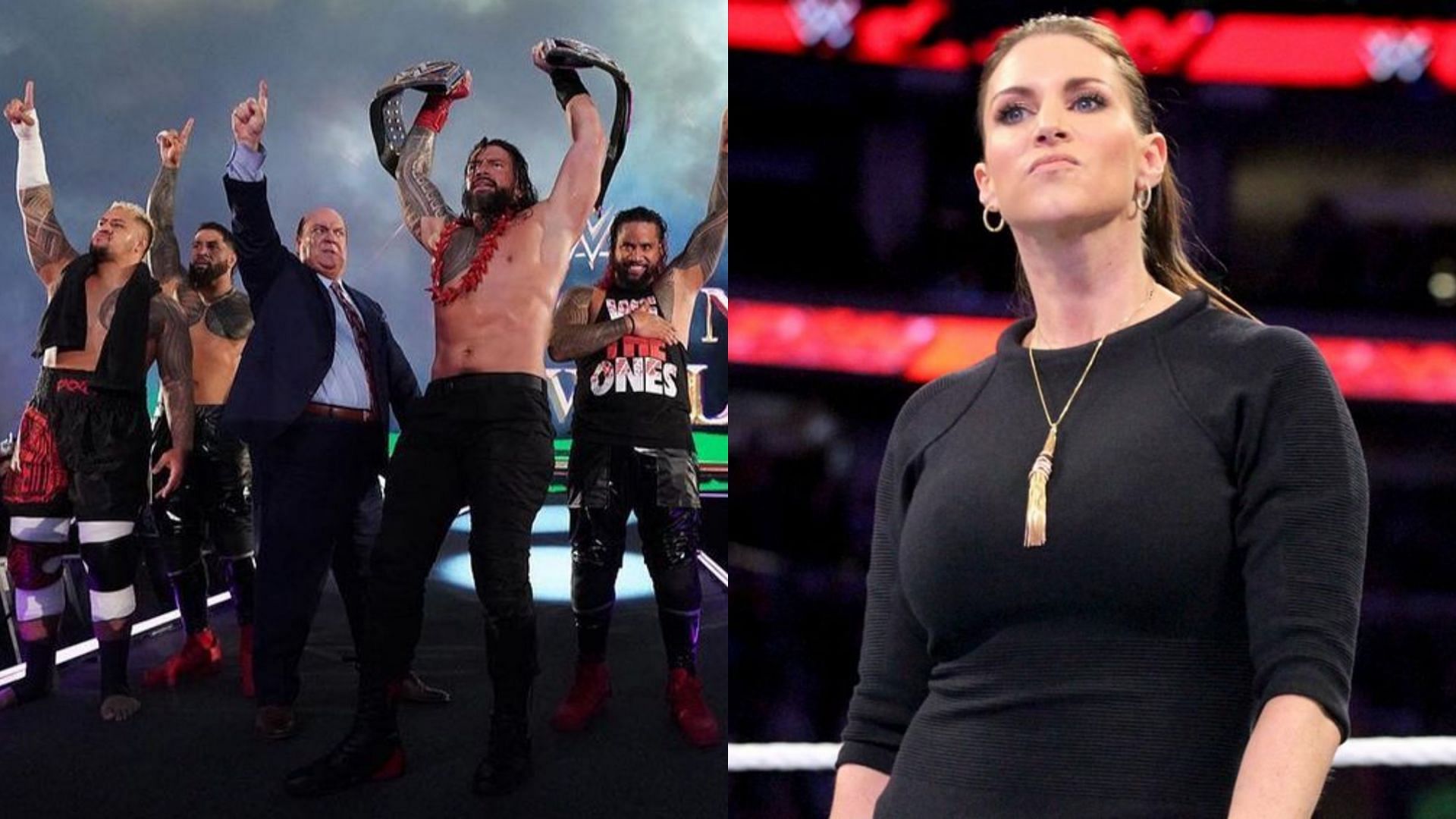 The Bloodline (left) and Stephanie McMahon (right)