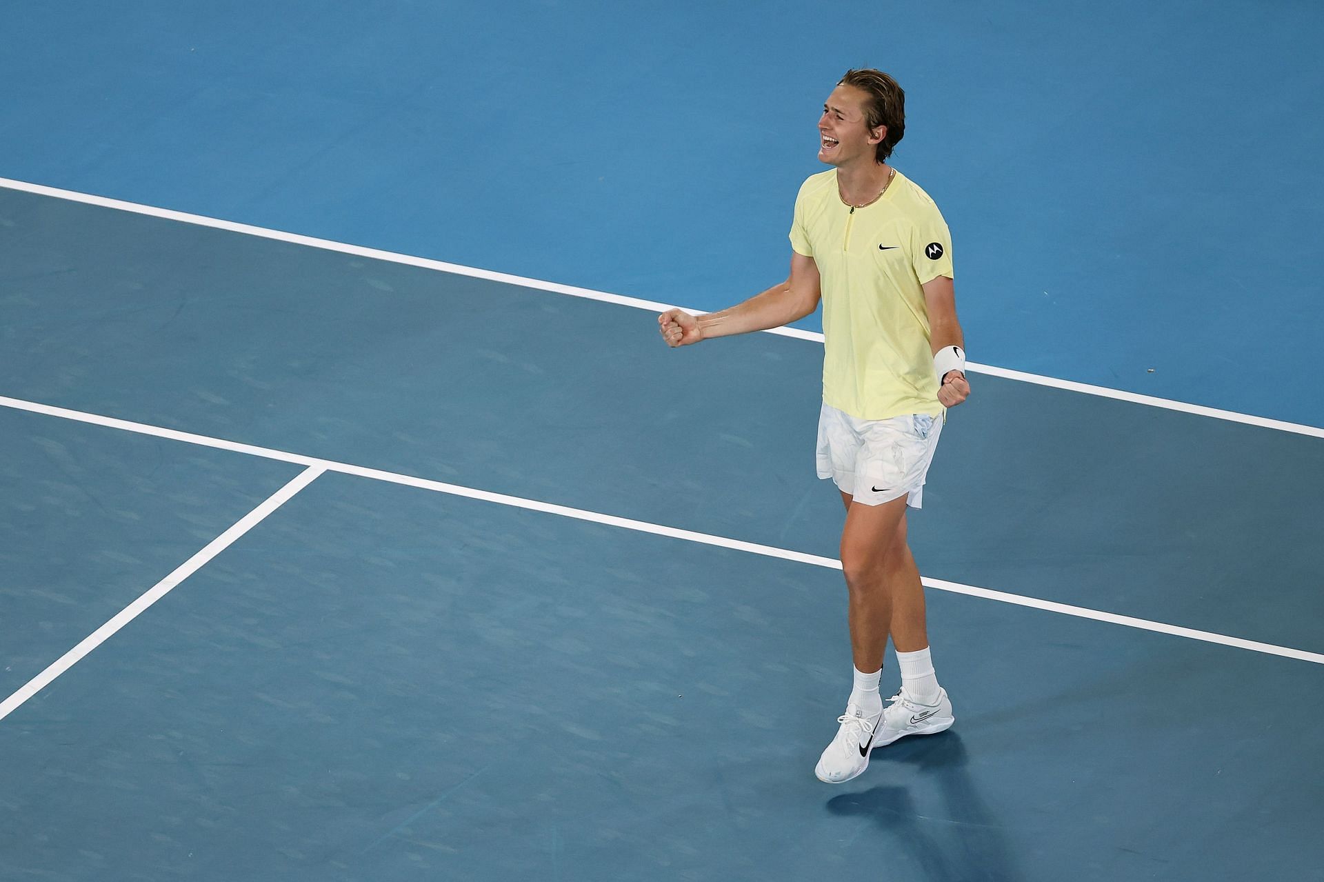 Korda after beating Medvedev at the 2023 Australian Open.