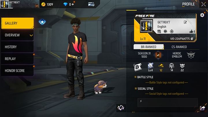 free fire space code 3164