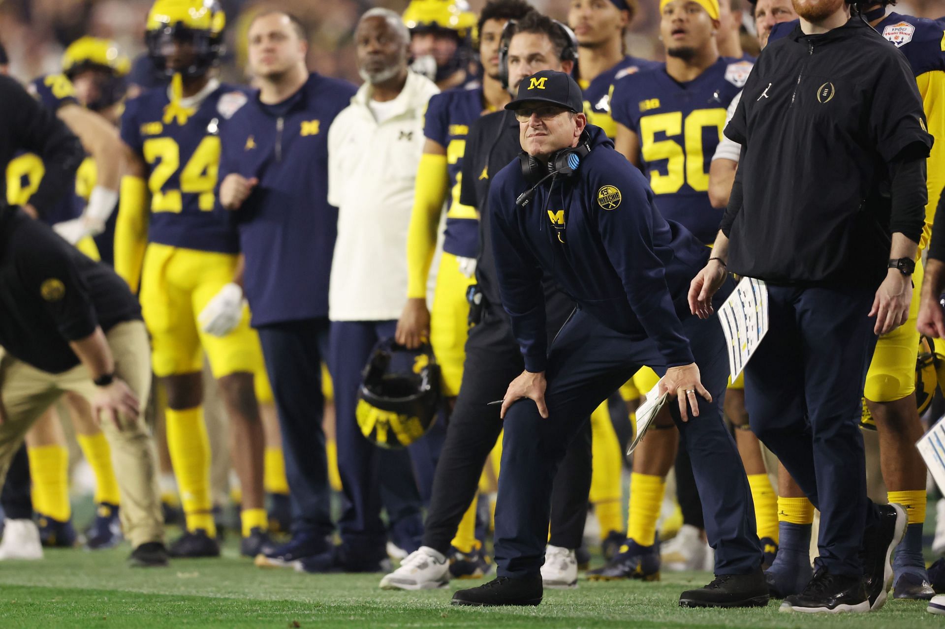 Jim Harbaugh at Vrbo Fiesta Bowl - Michigan v TCU