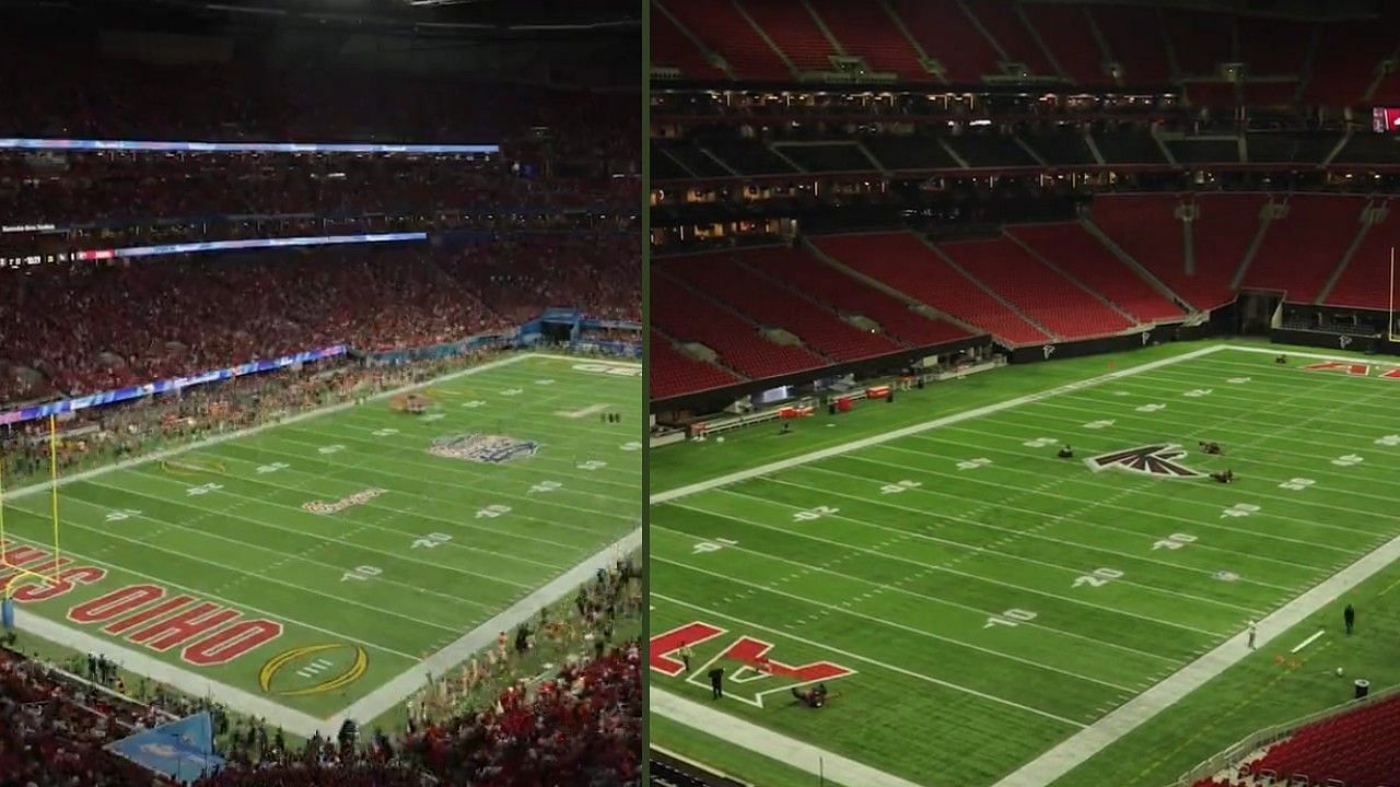 Watch the incredible transformation at Mercedes-Benz Stadium after