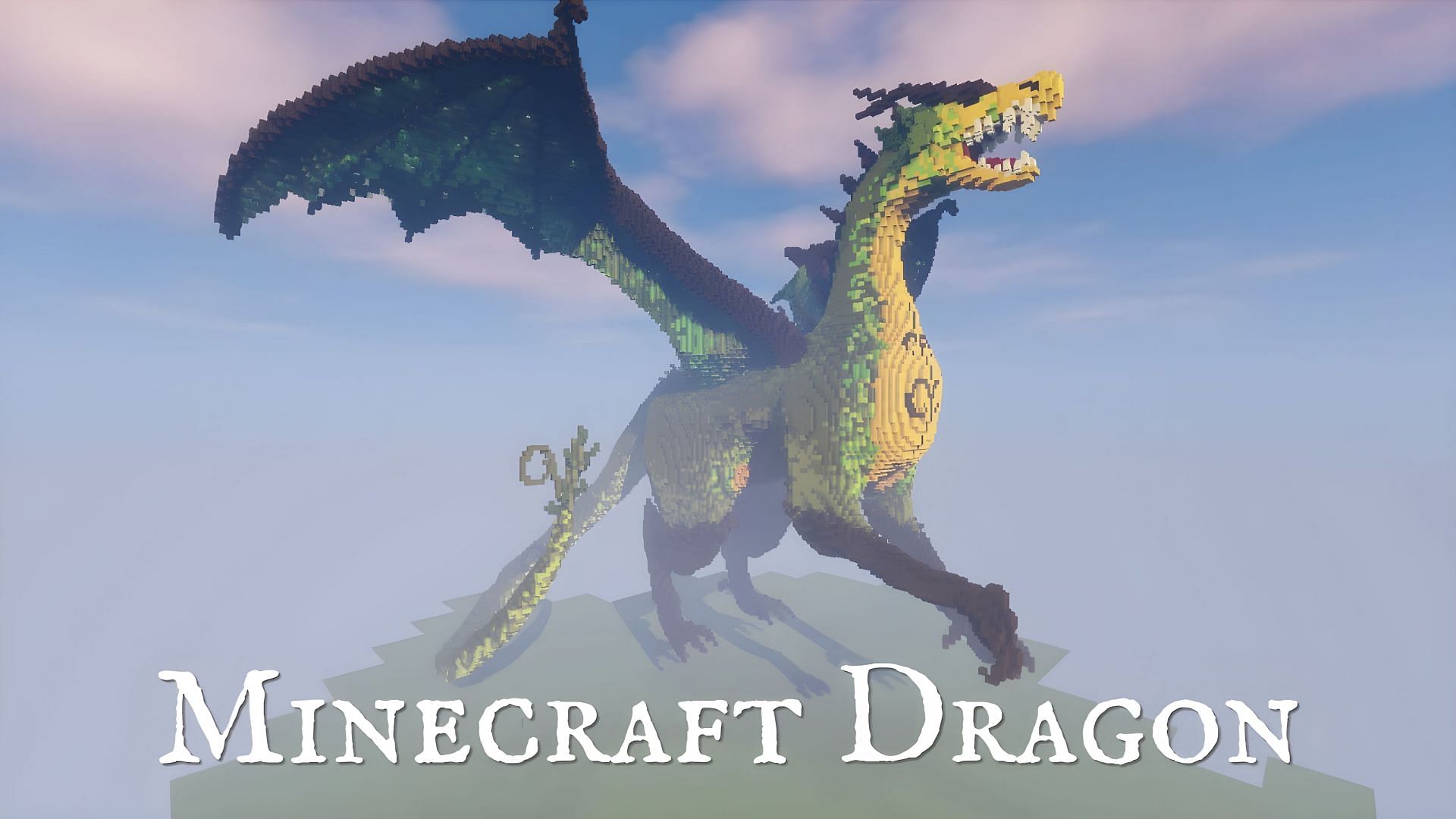Dragons can make for spectacular builds within Minecraft (Image via Youtube/GeminiTay)