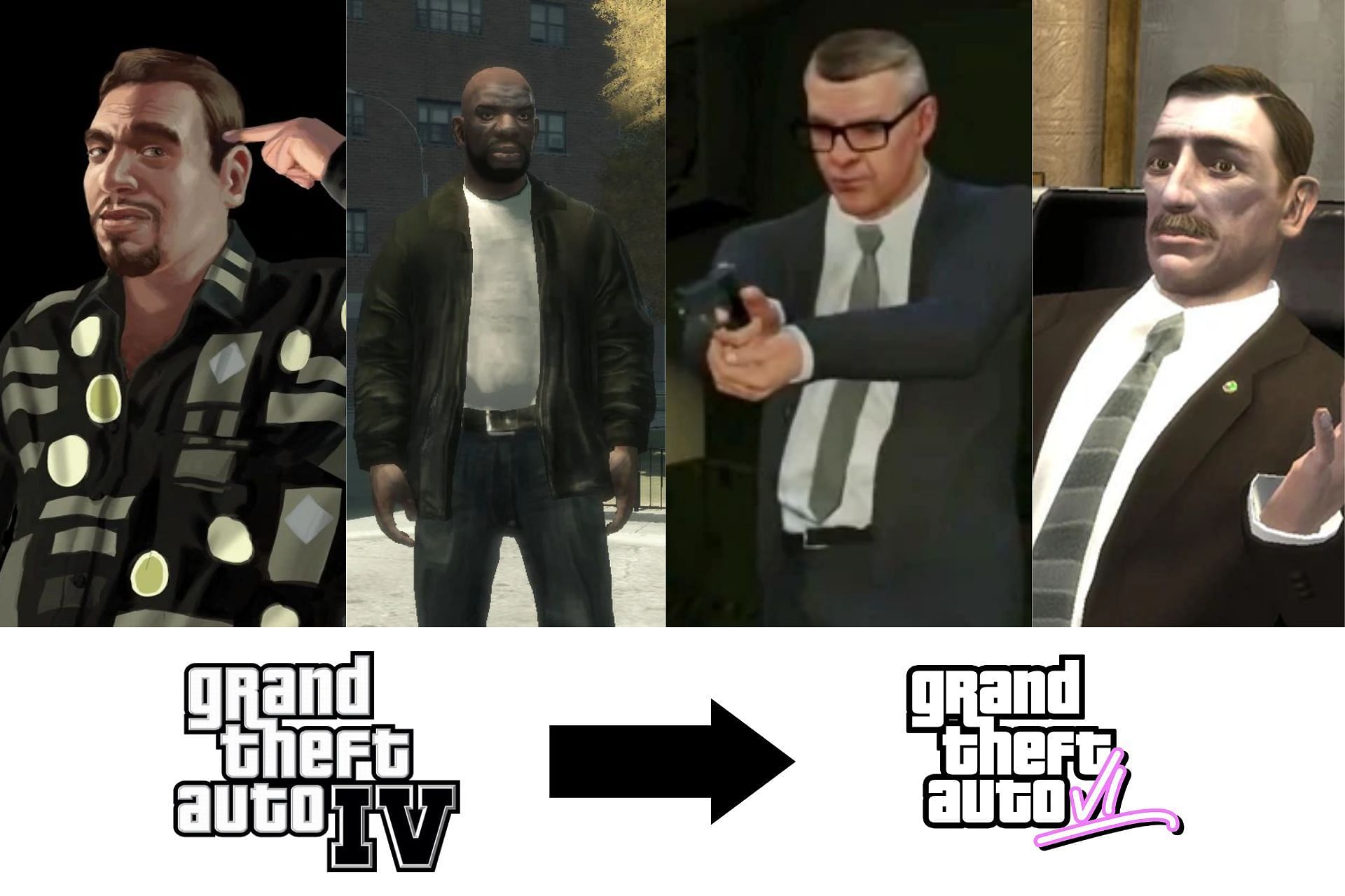 Niko Bellic and a few GTA 5 characters who are likely to return in GTA 6