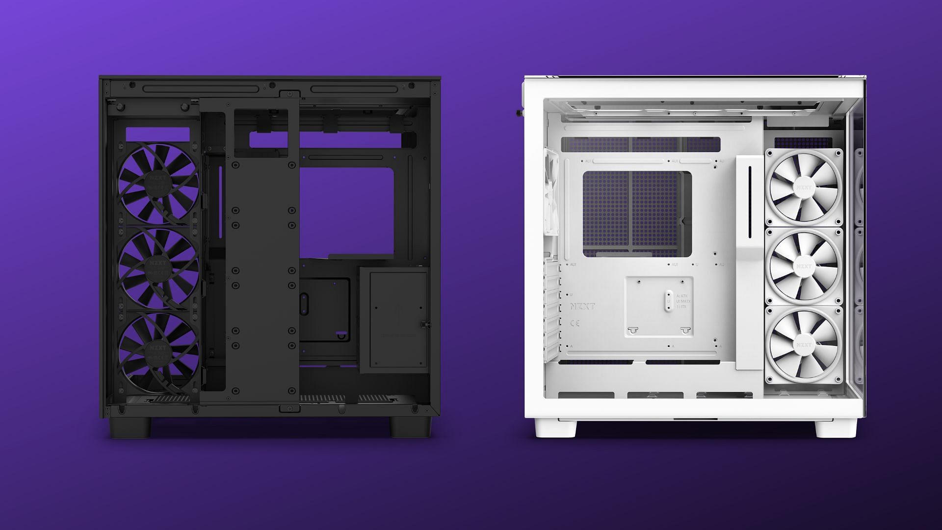 Pre-installed fans in the H9 series cases (Image via NZXT)