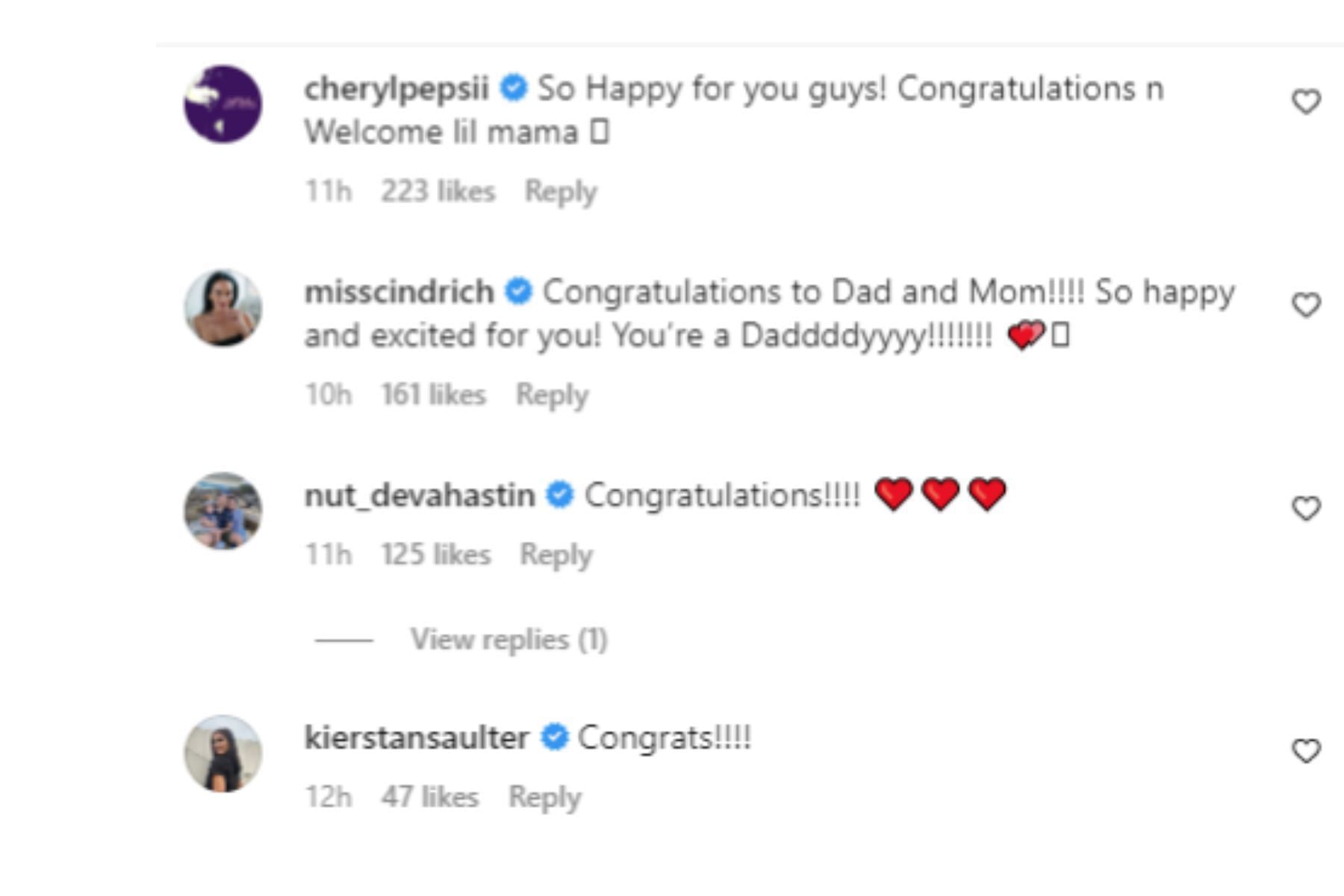 Netizens congratulate the pair. (Image via Instagram/@shemarfmoore)