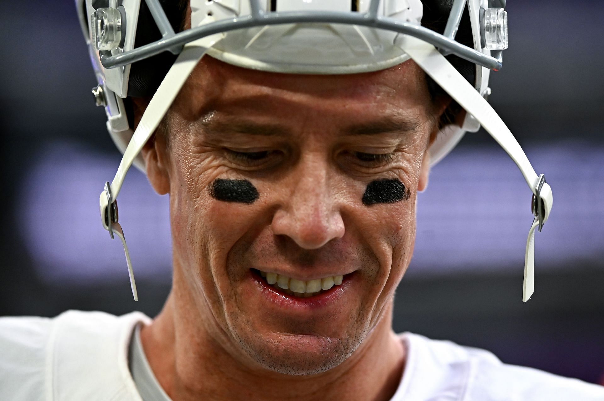 Matt Ryan of the Indianapolis Colts warms up before a game against the Minnesota Vikings