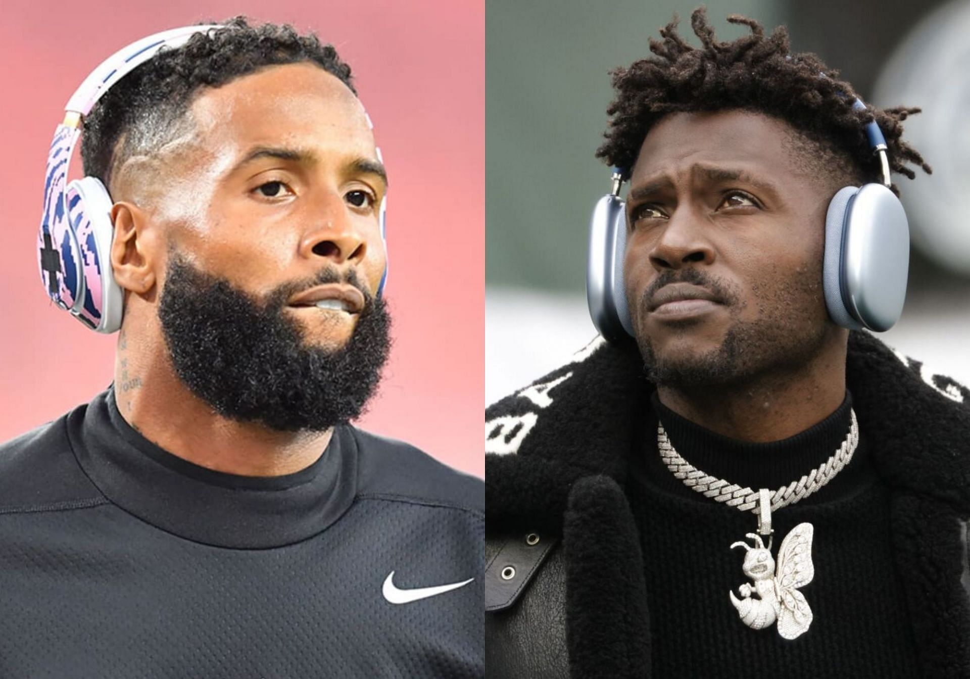 (L-to-R) Odell Beckham Jr and Antonio Brown