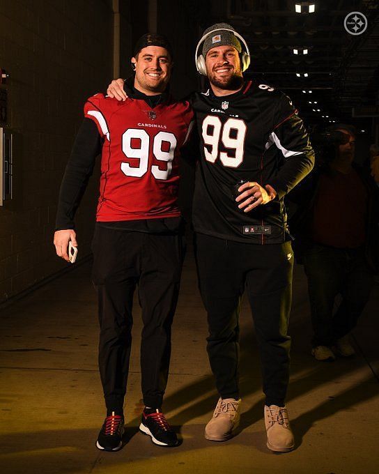 J.J. Watt's brothers honor him by wearing his Cardinals jersey to work