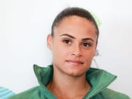 Sydney McLaughlin attends the World Athletics Awards press conference (Photo by Arnold Jerocki/Getty Images)