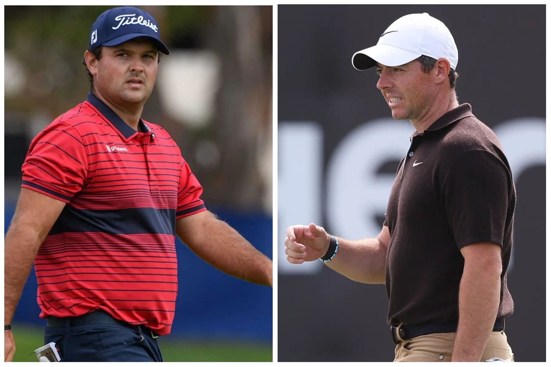 Patrick Reed threw a tee towards Rory during Hero Dubai Desert Classic