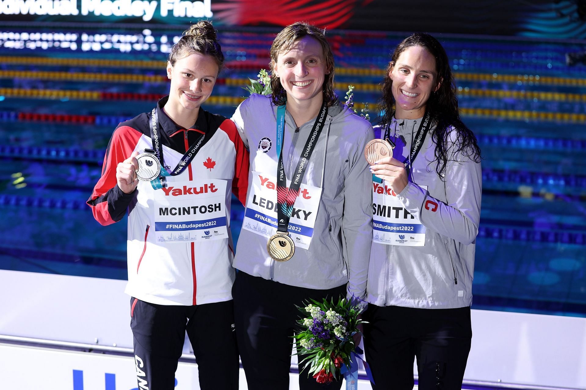 Ledecky and McIntosh at the Budapest 2022 FINA World Championships: Swimming - Day 1