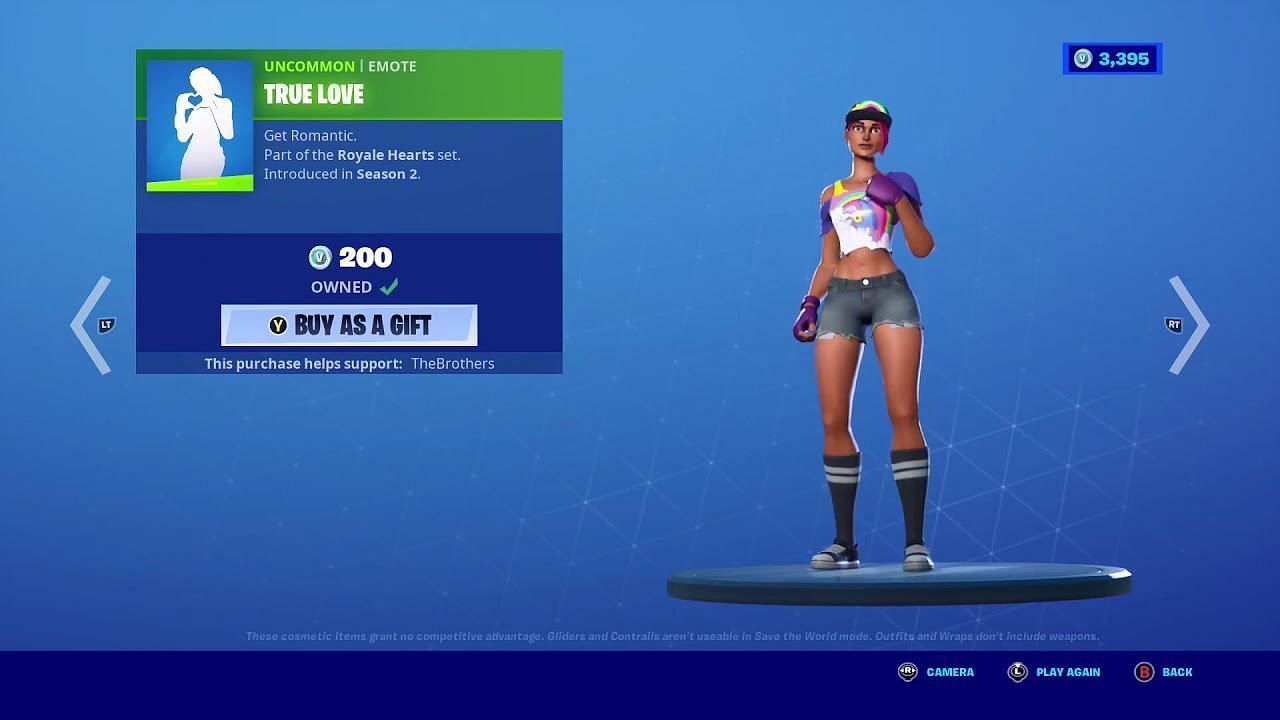 True Love is one of the rarest Fortnite emotes but may return soon (Image via Epic Games)