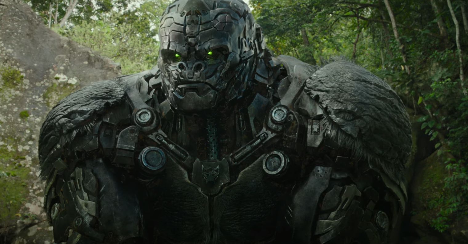 Optimus Primal, played by Ron Perlman in Transformers: Rise of the Beasts (Image via Paramount)