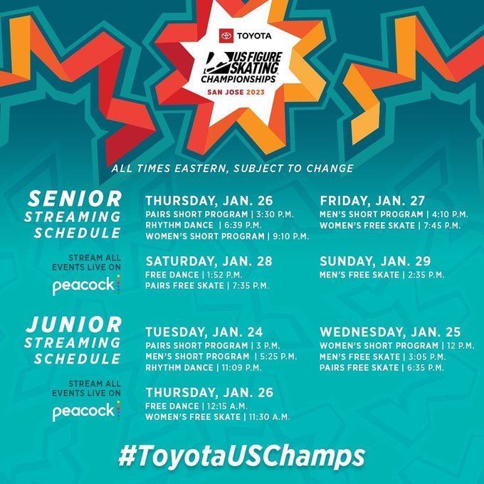 2023 U.S. Figure Skating Championships Schedule, where to watch, and more