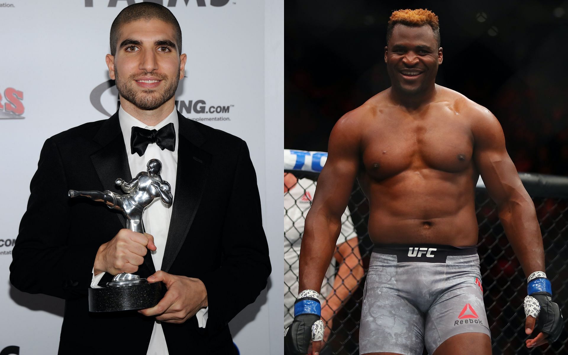 Ariel Helwani (left) and Francis Ngannou (right) [Image Courtesy: Getty Images]