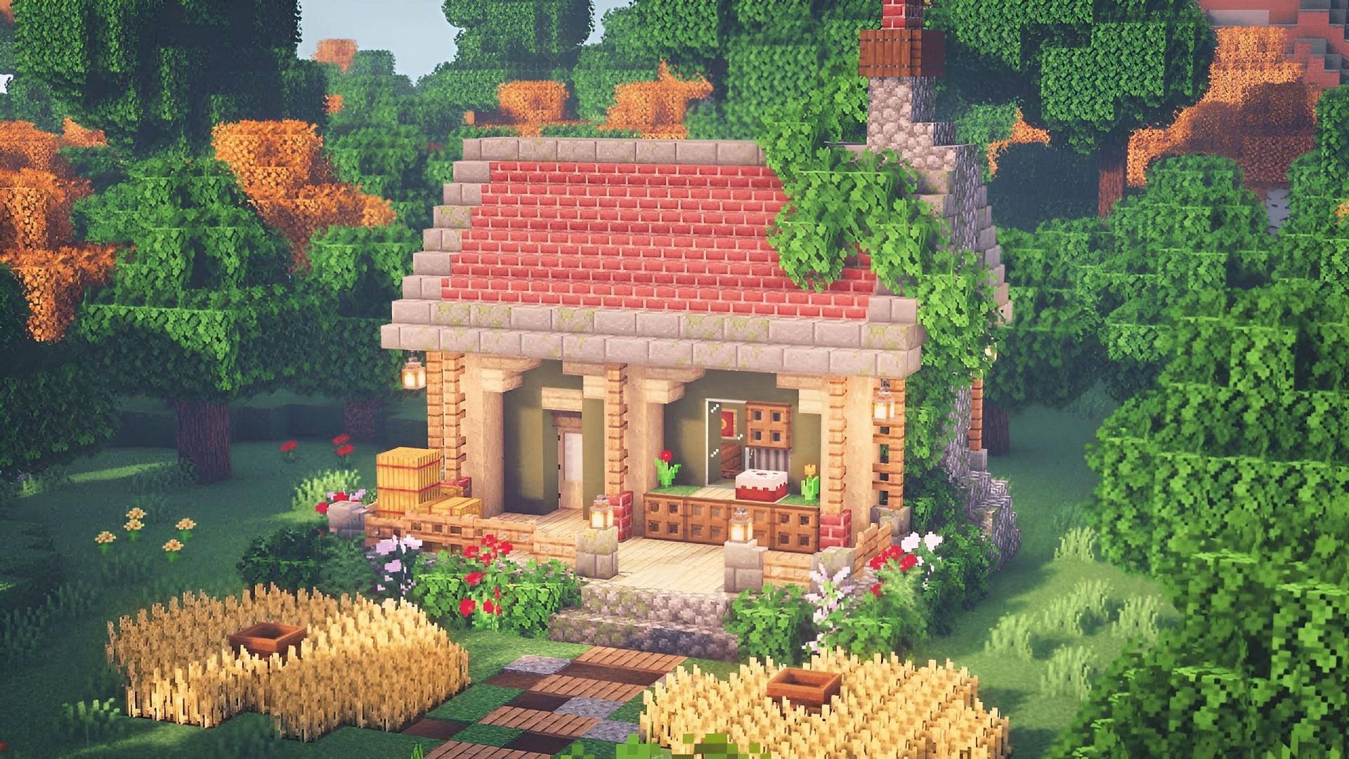 Cottage builds in Minecraft are so cute (Image via Youtube/Zaypixel)