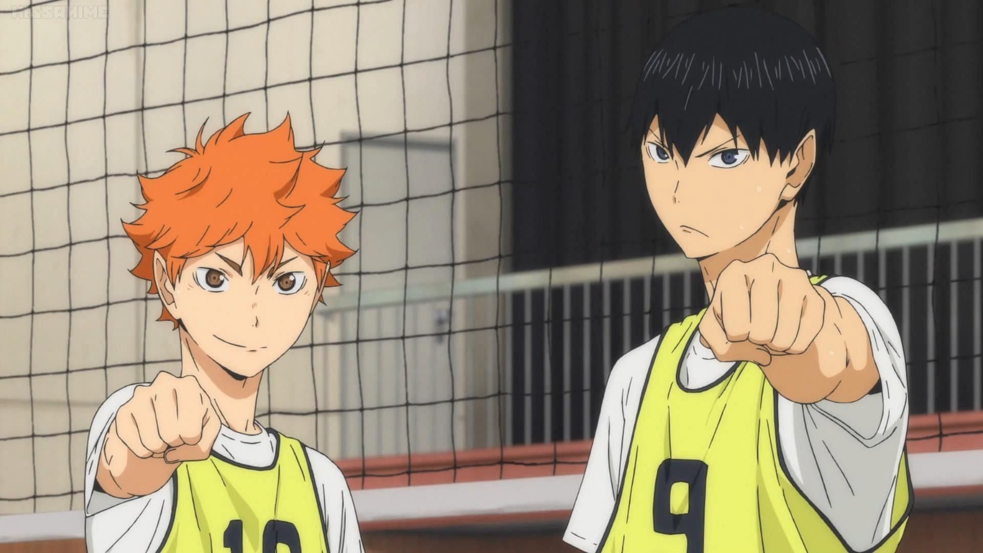 Hinata and Kageyama as seen in the anime (Image via Production I.G)