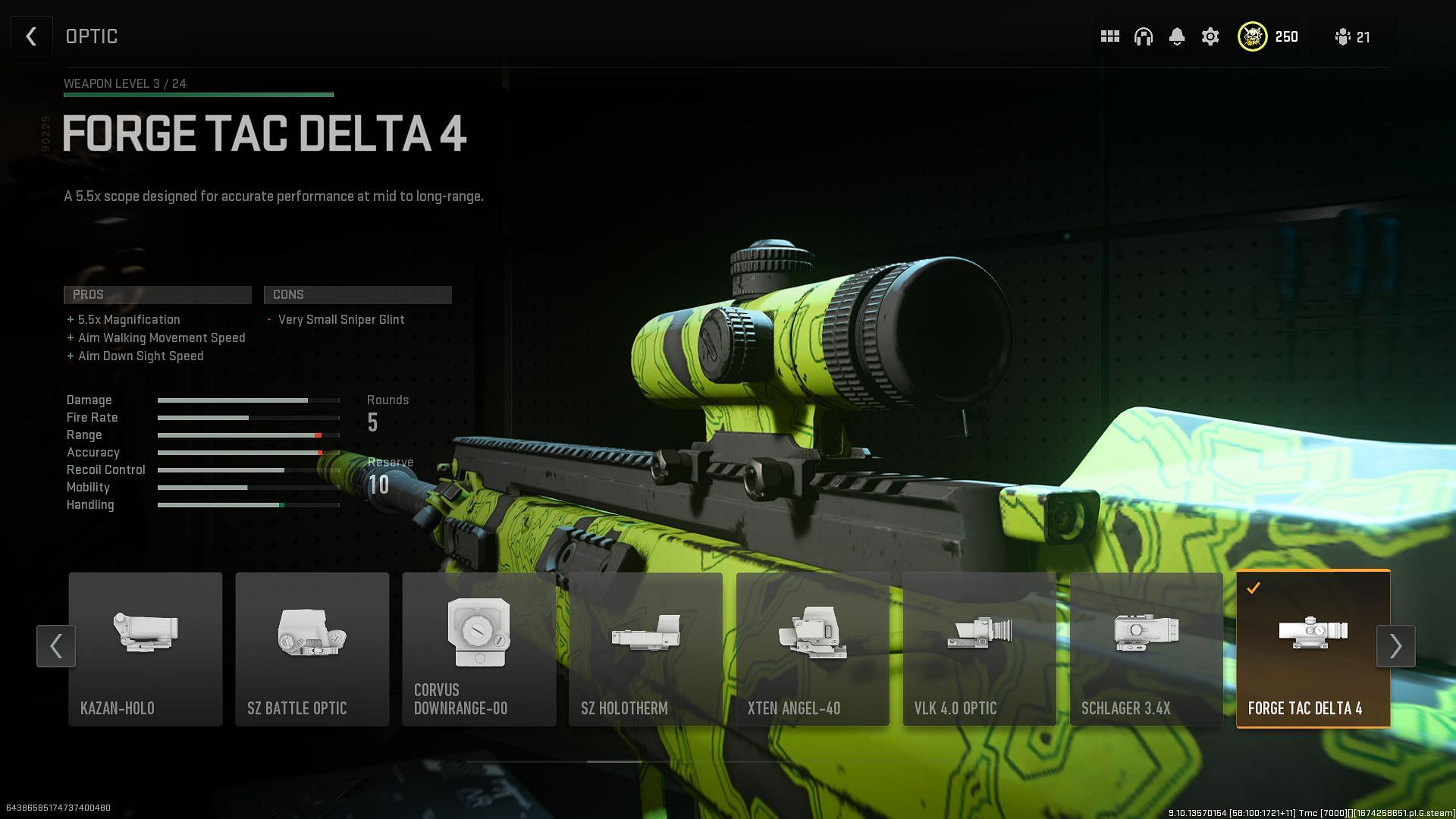 Forge Tac Delta 4 on the Signal 50 (Image via Activision)