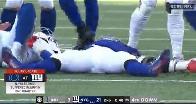 Colts fans are unhappy with 'classless' Kayvon Thibodeaux taunting an  injured Nick Foles