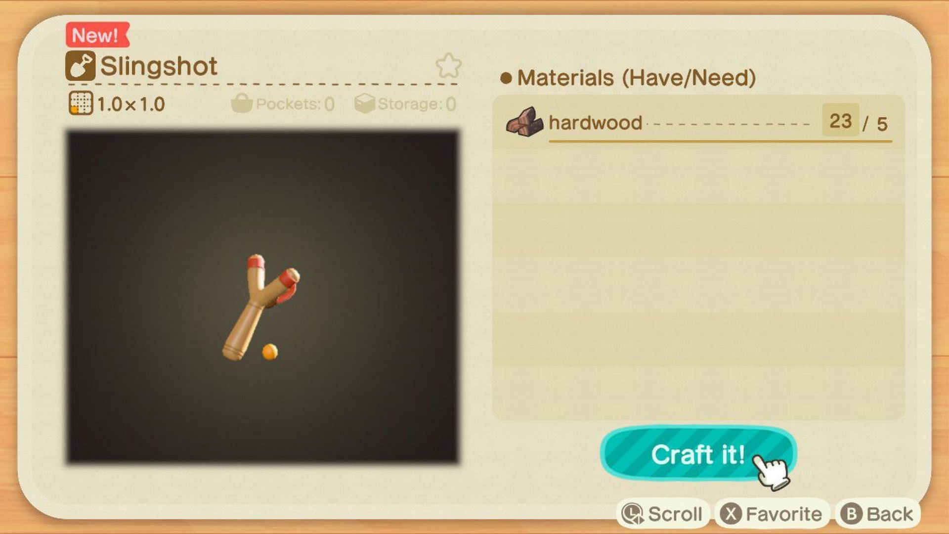 Slingshot recipe. (Image via Nintendo)