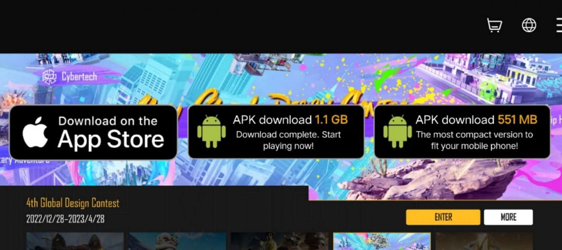 Select your preferred APK file variant to download (Image via Tencent Games)