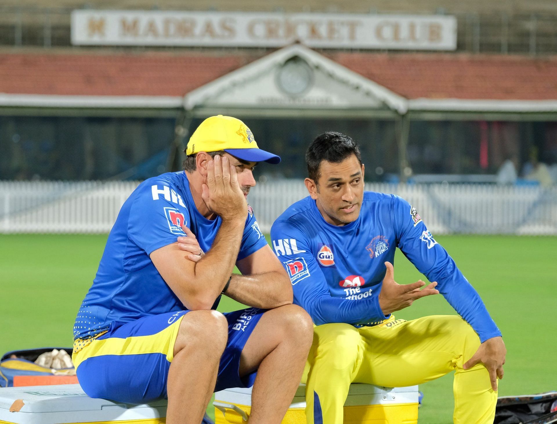 Stephen Fleming and MS Dhoni. (Image Credits: Twitter)