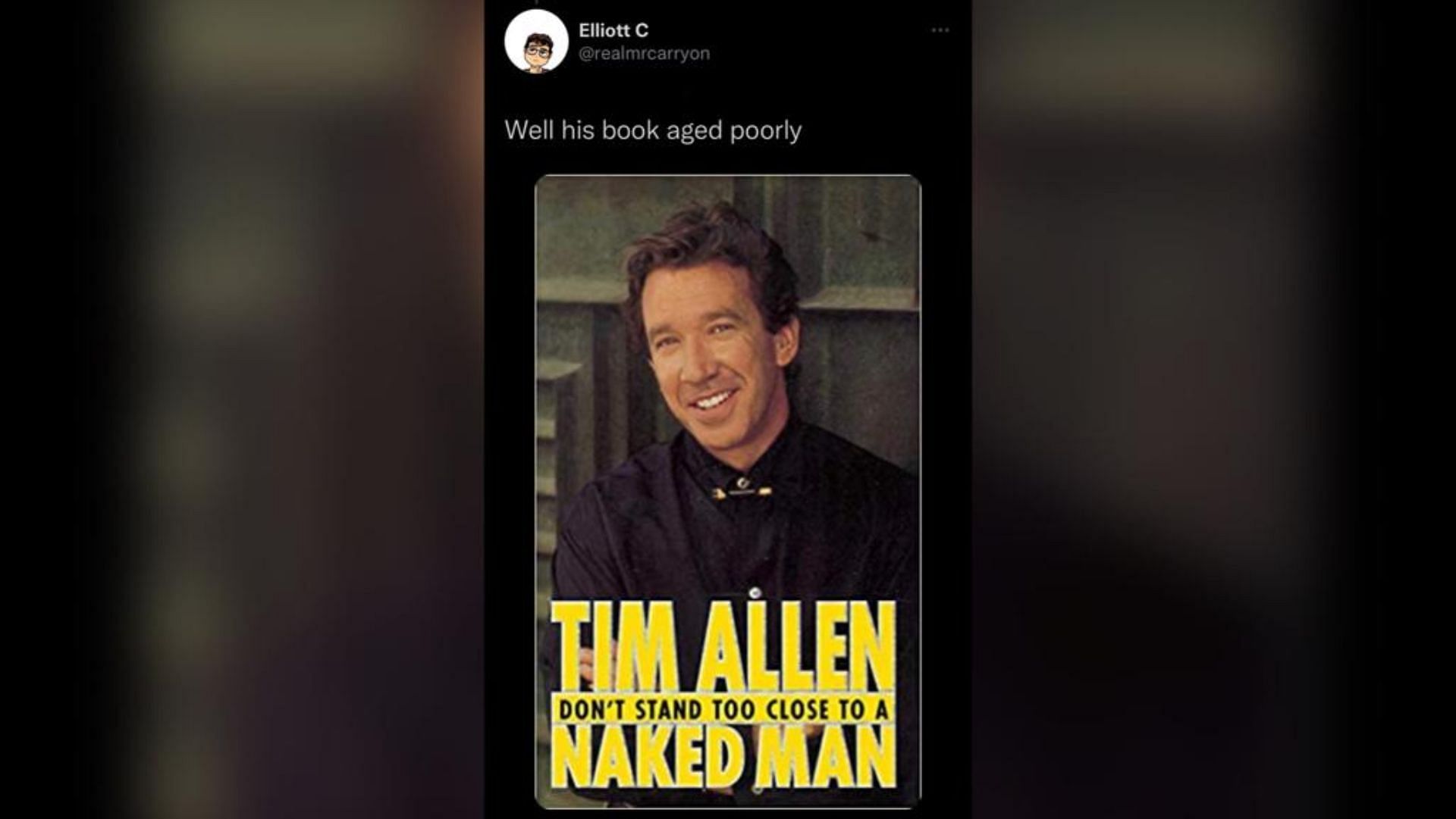 Screenshot of a Twitter user criticizing Tim Allen.