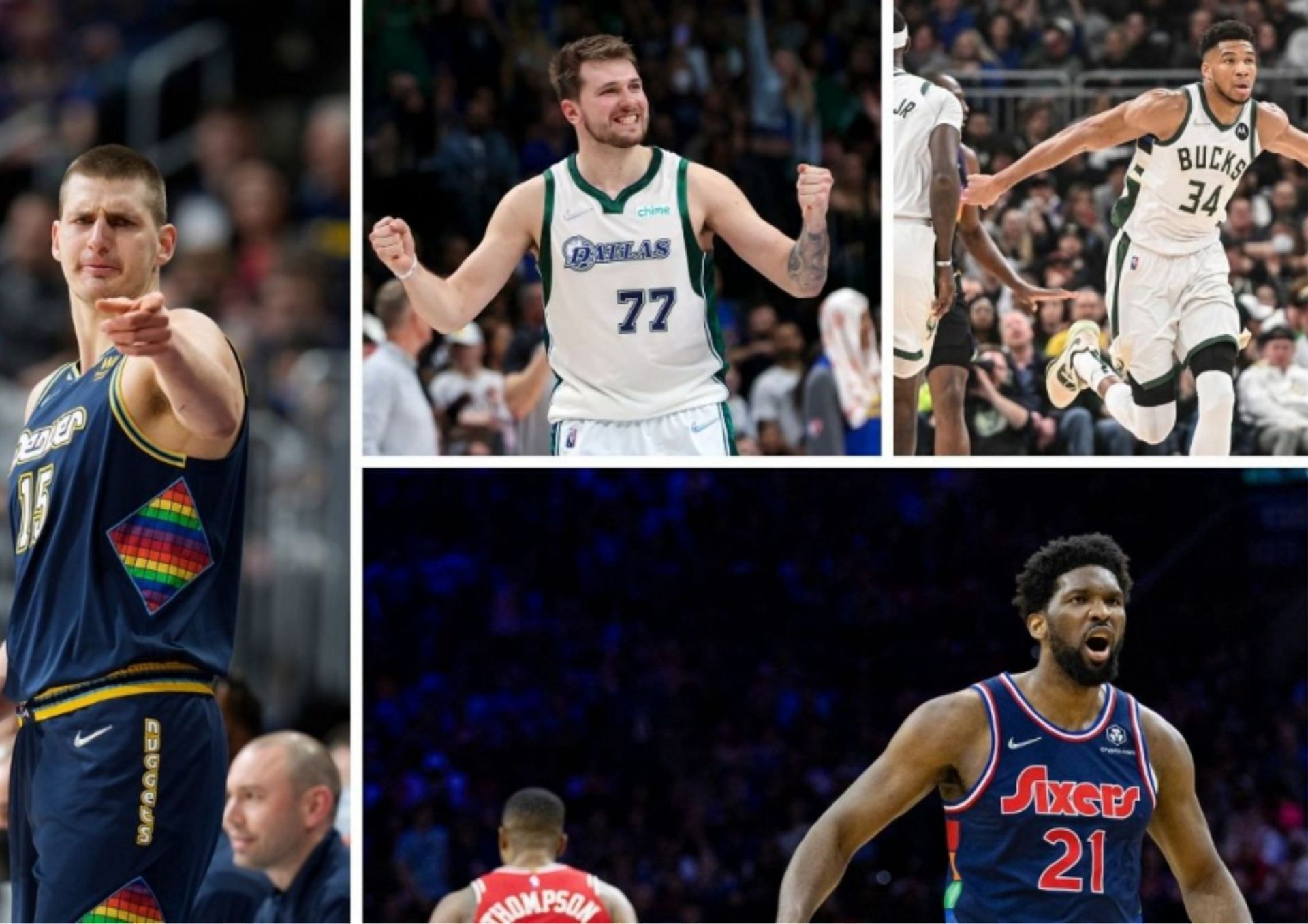 Nikola Jokic, Luka Doncic, Joel Embiid and Giannis Antetokounmpo are four of the top fantasy basketball players this season. [photo: BasketNews]