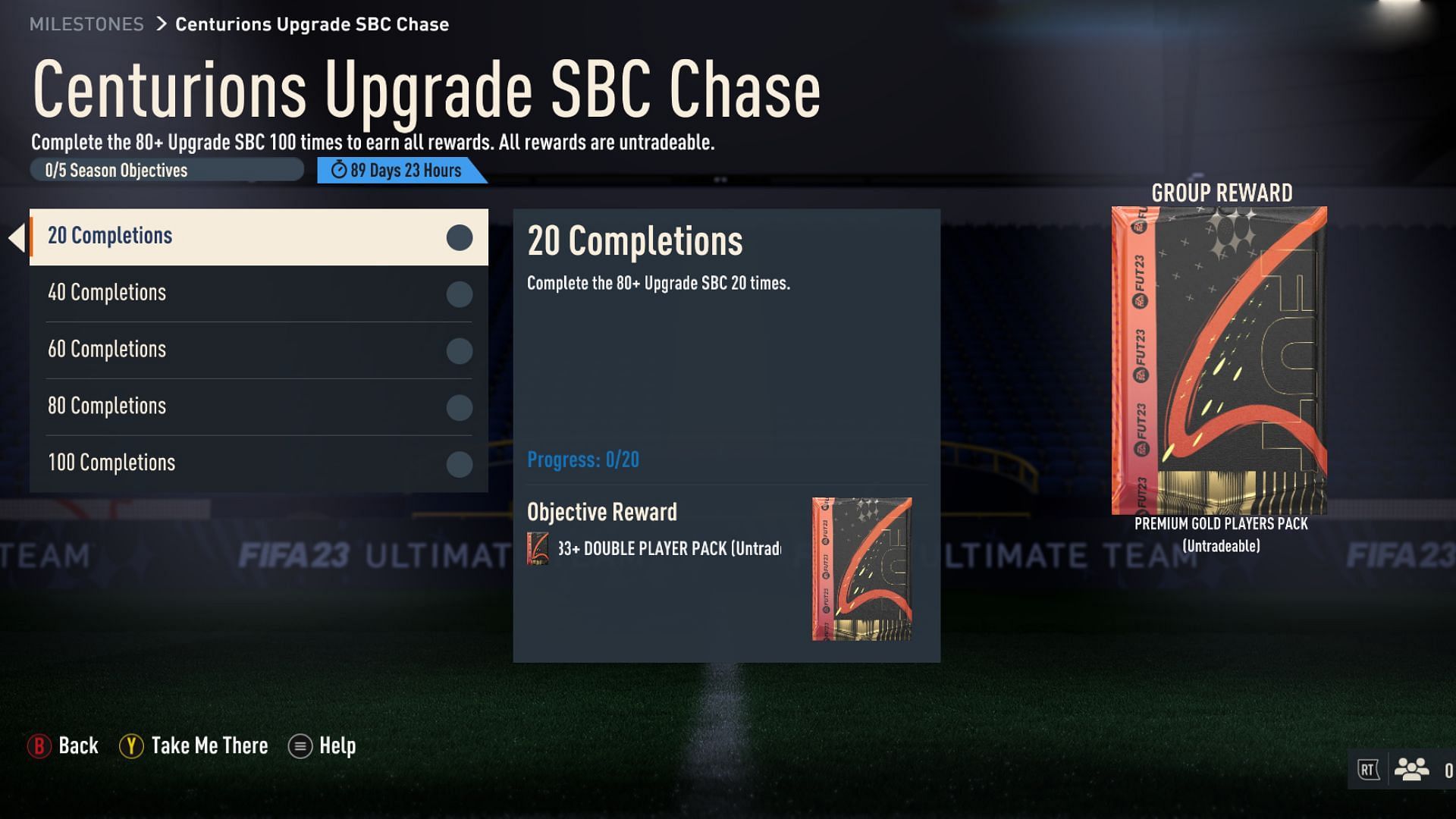 The in-game objectives (Image via FIFA 23)