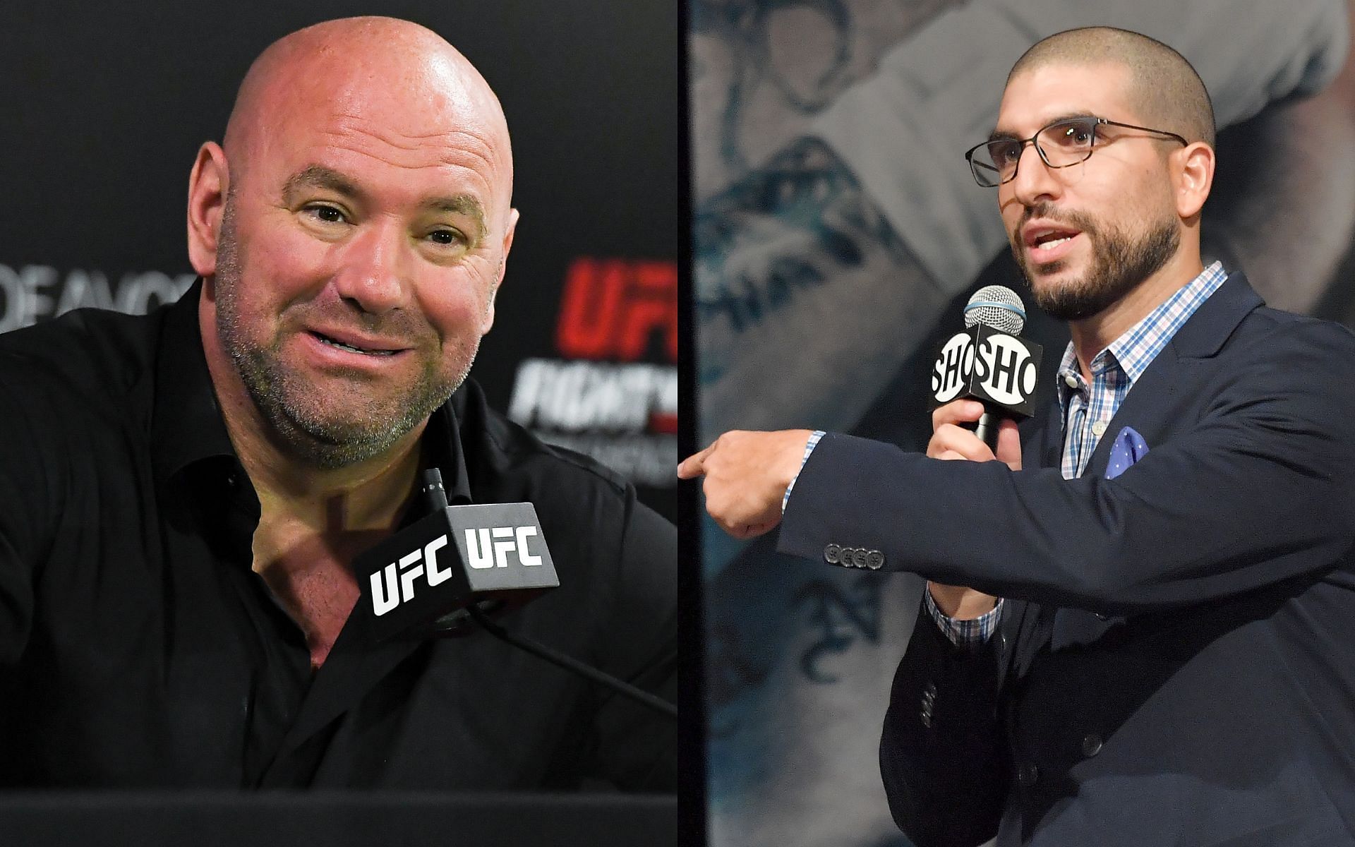 Dana White (left) and Ariel Helwani (right) (Image credits Getty Images)
