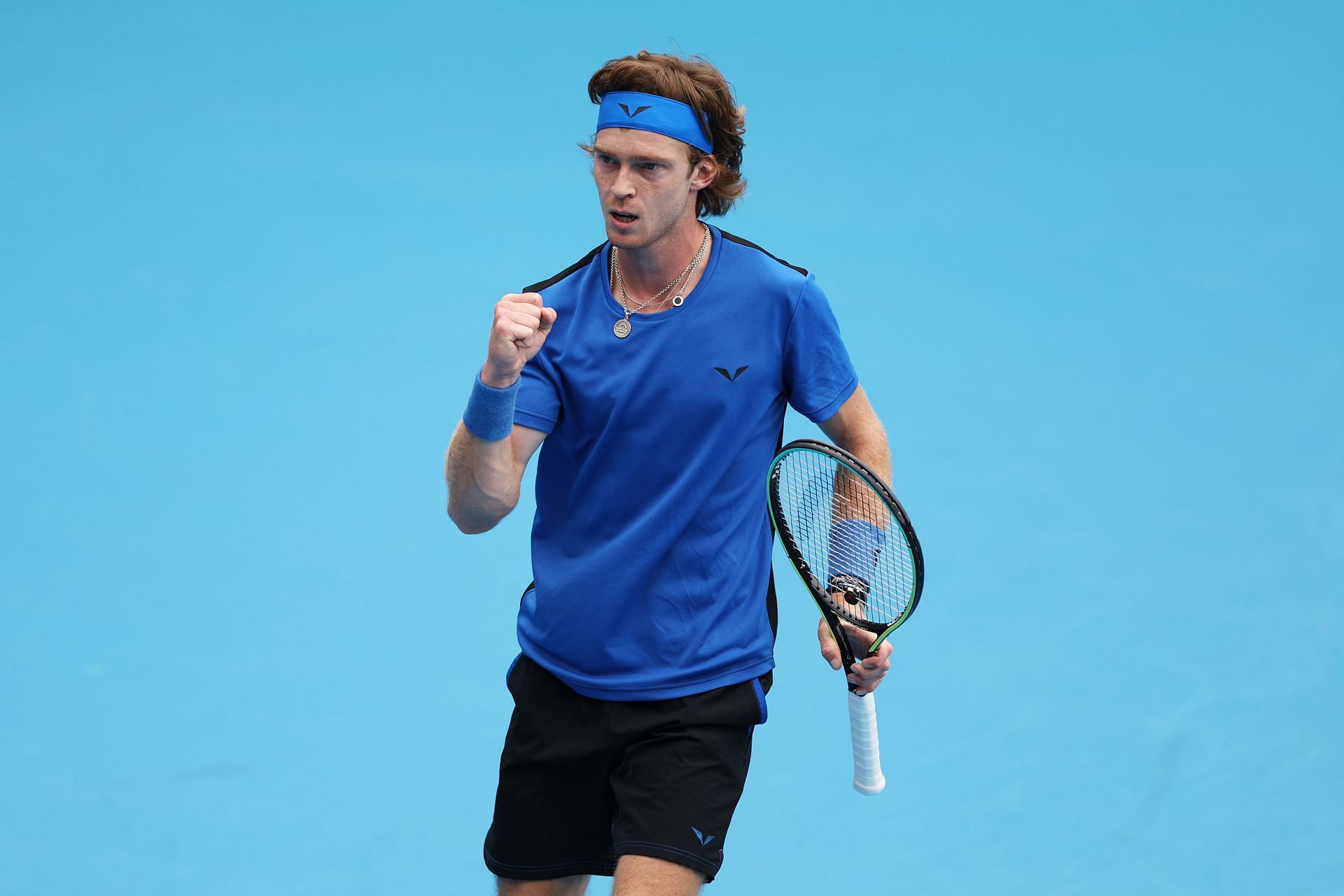 Andrey Rublev at the 2023 Australian Open.