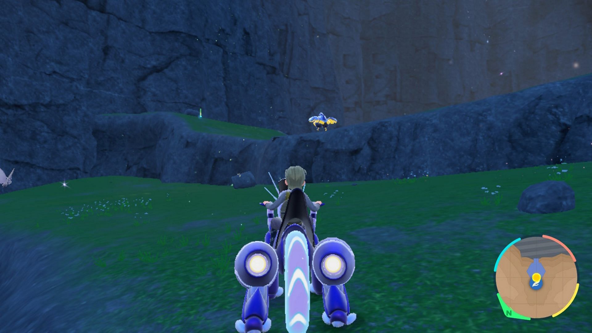 Do you see the yellow glow in the distance? (Image via Game Freak)