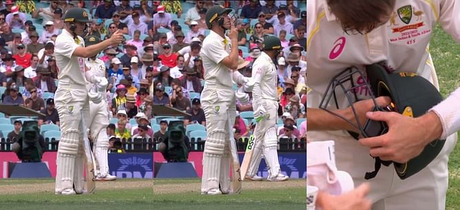 [WATCH] Marnus Labuschagne hilariously gestures for a cigarette lighter, uses it to repair his helmet