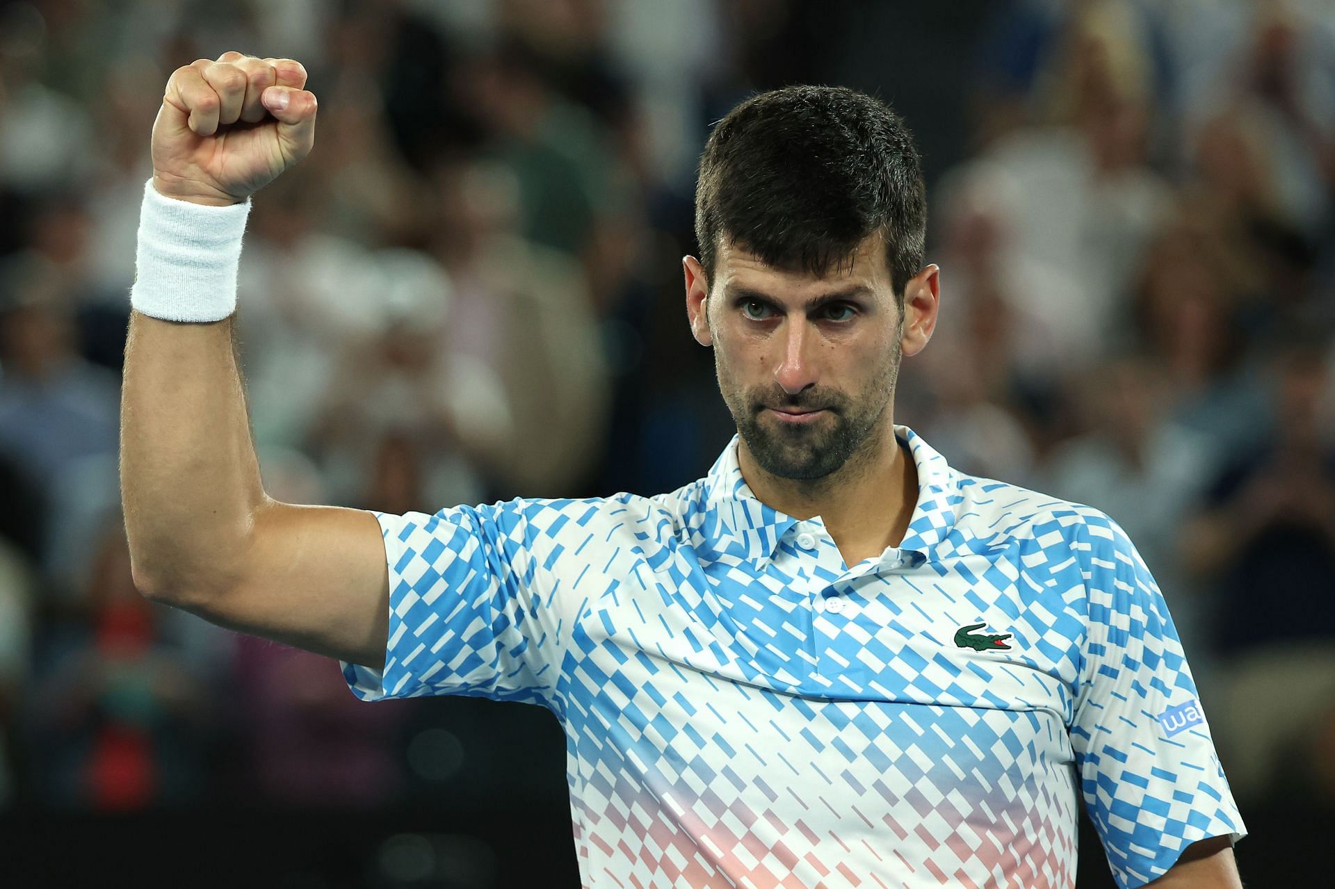 Novak Djokovic means business at the Australian Open.